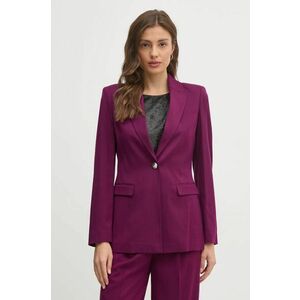 United Colors of Benetton sacou din lână culoarea violet, un singur rand de nasturi, uni, 27UPDW02L imagine