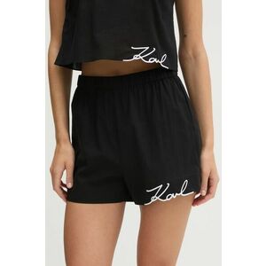 Karl Lagerfeld pantaloni scurți de plajă din bumbac culoarea negru, A1W46038 imagine