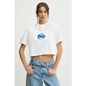 Karl Lagerfeld Jeans tricou din bumbac femei, culoarea alb, A1W17109 imagine