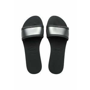 Havaianas slapi 4147238-0074P femei, culoarea gri, cu toc plat imagine