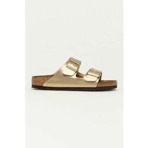 Birkenstock papuci Arizona femei, culoarea auriu, 1016110 imagine