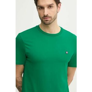 United Colors of Benetton tricou din bumbac barbati, culoarea verde, neted, 3MI5J1AF7 imagine