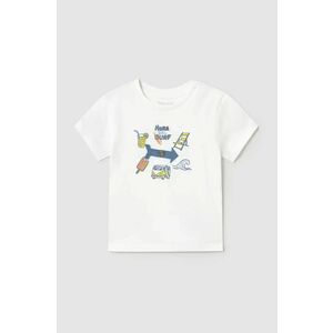 Mayoral tricou de bumbac pentru copii culoarea alb, cu imprimeu, 1064 imagine