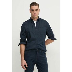 United Colors of Benetton cămașă din bumbac bărbați, culoarea bleumarin, cu guler button-down, regular, 5KQRUQ04B imagine