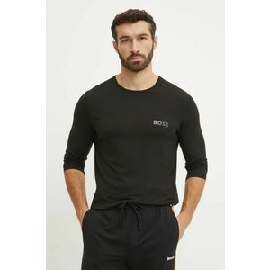 BOSS longsleeve lounge culoarea negru, uni, 50483596 imagine