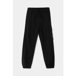 adidas pantaloni de trening din bumbac pentru copii culoarea negru, cu imprimeu, JC9754 imagine