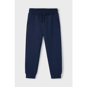 Mayoral pantaloni de trening pentru copii culoarea albastru marin, neted, 742 imagine