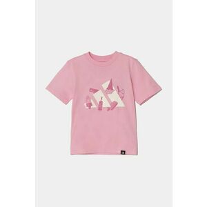 adidas tricou de bumbac pentru copii culoarea roz, cu imprimeu, JI6680 imagine