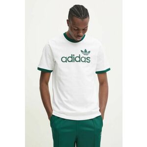 adidas Originals tricou din bumbac SIMPLE TEE bărbați, culoarea alb, cu imprimeu, JC8371 imagine