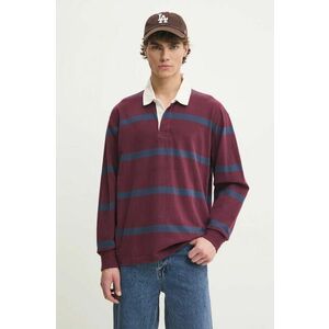 Abercrombie & Fitch longsleeve din bumbac culoarea bordo, modelator, KI124-4623 imagine