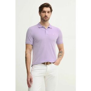 United Colors of Benetton tricou polo barbati, culoarea violet, neted, 3WG9U301Z imagine