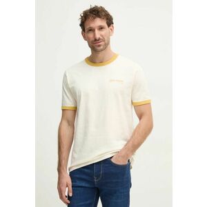 Pepe Jeans tricou din bumbac PACEY barbati, culoarea bej, neted, PM509724 imagine