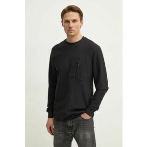 G-Star Raw longsleeve din bumbac culoarea negru, neted, D25167-D617 imagine