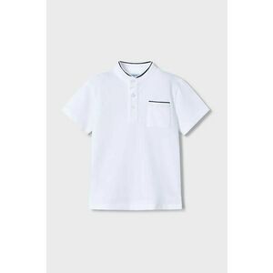 Mayoral tricou polo copii culoarea alb, neted, 3102 imagine