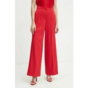 MAX&Co. pantaloni femei, culoarea rosu, lat, high waist, 2516131041200 imagine