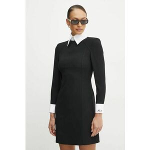 Karl Lagerfeld rochie culoarea negru, mini, evazati, A1W13032 imagine