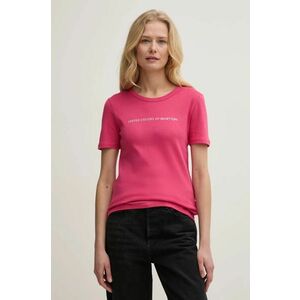 United Colors of Benetton tricou din bumbac femei, culoarea rosu, 3GA2E16A2 imagine