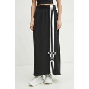 adidas Originals fustă din bumbac MAXI SKIRT culoarea negru, maxi, drept, JC8538 imagine