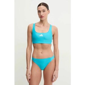 adidas Performance costum de baie din două piese 3 Srtipes culoarea turcoaz, cupa moale, JP0151 imagine