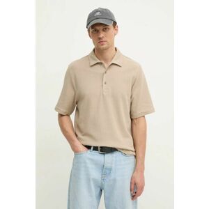 Filippa K polo de bumbac culoarea bej, neted, 31560 imagine