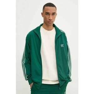 adidas Originals bluză Firebird bărbați, culoarea verde, cu imprimeu, JP2543 imagine