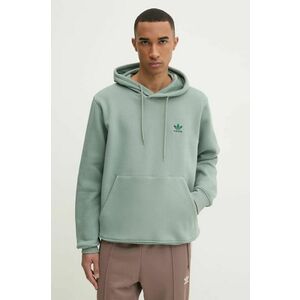 adidas Originals bluza Essential barbati, culoarea verde, cu glugă, neted, JD2400 imagine