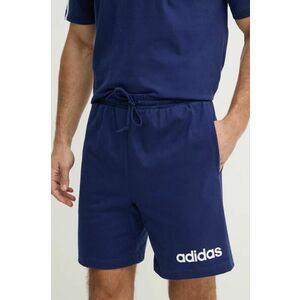 adidas pantaloni scurti Essentials Linear barbati, culoarea albastru marin, JE9013 imagine