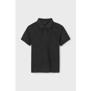 Mayoral tricouri polo din bumbac pentru copii culoarea negru, neted, 6128 imagine