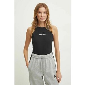 adidas top Essentials Linear femei, culoarea negru, JC5798 imagine