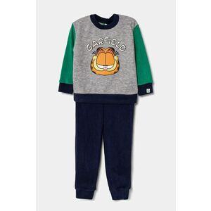 United Colors of Benetton pijama copii culoarea gri, cu imprimeu, 3JA40P07V imagine