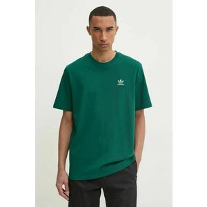 adidas Originals tricou B+F TREFOIL TEE barbati, culoarea verde, neted, JN7013 imagine