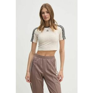 adidas Originals tricou SNAKE BABY TEE femei, culoarea bej, JI8407 imagine