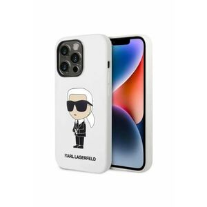 Husa de protectie Liquid Silicone Ikonik NFT pentru iPhone 14 Pro Max - Alb imagine