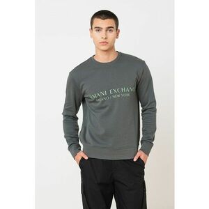 Bluza de trening din bumbac cu imprimeu logo\ - Verde feriga - imagine