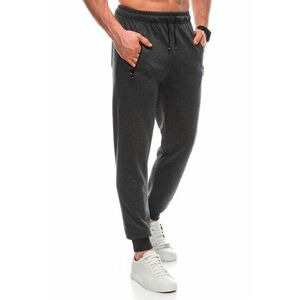 Pantaloni de trening din amestec de bumbac cu buzunare oblice cu fermoar imagine