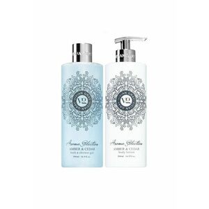 Set Lotiune de corp Aroma Selection Amber & Cedar - Unisex - 500 ml + Gel de dus - 500 ml imagine