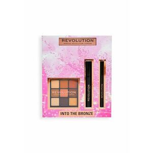 Set machiaj Into The Bronze Eye - Paleta de fard de pleoape Ultimate Desire 9x0 - 9 g + Rimel negru de volum si alungire 8 g + Eyeliner Kajal negru 1 g imagine