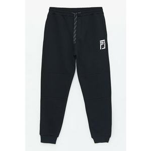 Pantaloni de trening din amestec de bumbac cu talie ajustabila imagine