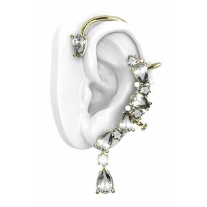 Cercei ear cuff de otel inoxidabil cu cristale imagine