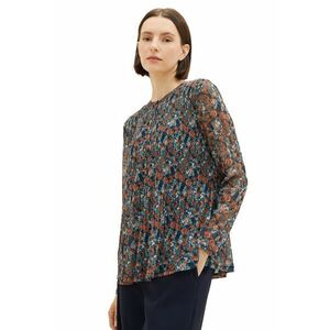 Bluza cu pliuri si model floral imagine