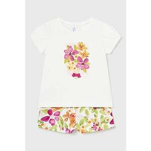 Set de tricou de bumbac si pantaloni scurti cu model imagine