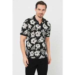 Tricou polo cu imprimeu tropical imagine