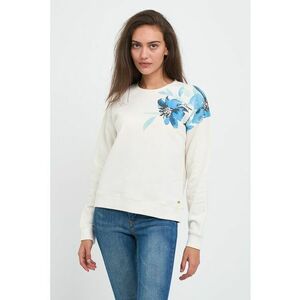 Bluza de trening cu maneci cazute si imprimeu floral imagine