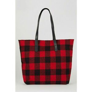 Geanta tote cu model gingham imagine