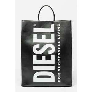 Geanta shopper unisex de piele cu logo imagine