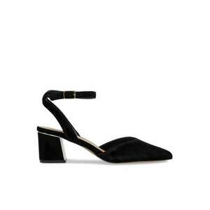 Sandale dama - 498582 - Piele intoarsa - Negru imagine