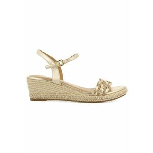 Espadrile wedge cu detalii de piele imagine