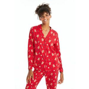 Pijama lunga cu model si tematica de Craciun imagine