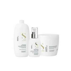 Set pentru stralucire Semi Di Lino Diamond Iluminating cu Sampon - 1000 ml + Masca - 500 ml + Fluid pentru stralucire - 125 ml imagine