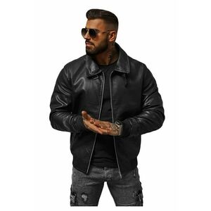 Geaca de piele barbati neagra JB/JP1178Z imagine